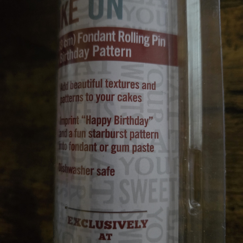 Happy Birthday Fondant Rolling Pin